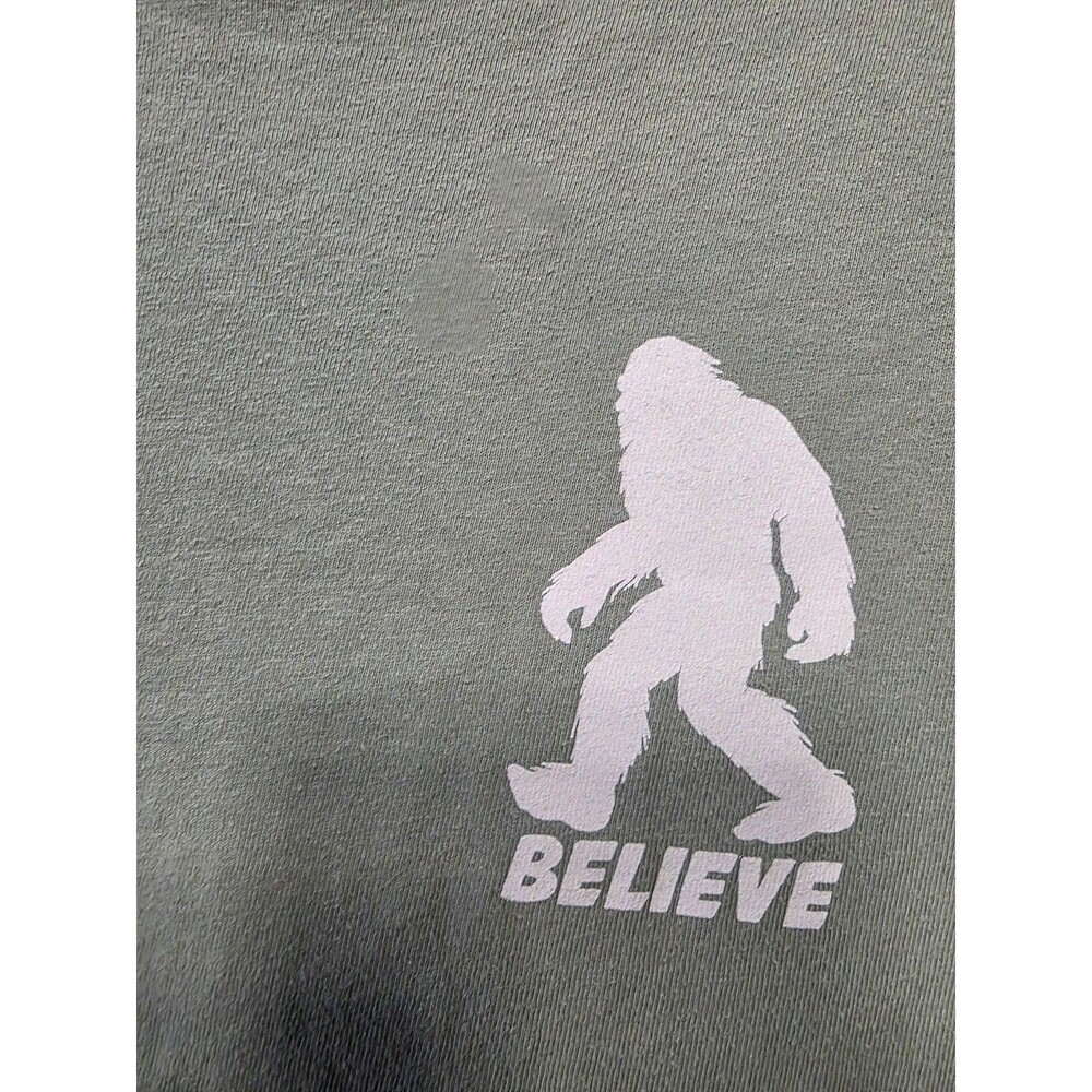 Comfort Colors Bigfoot Believe Graphic T Shirt S Green Heavyweight Cotton - Picture 5 of 5
